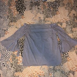 Off the shoulder Striped Blouse